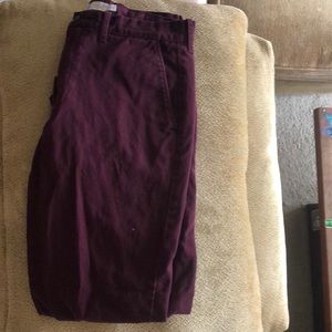 Dark red/ burgundy J Crew pants 31X30